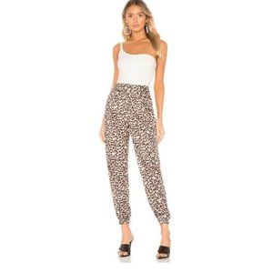 H:ours Elysa Leopard Jogger Pants Small